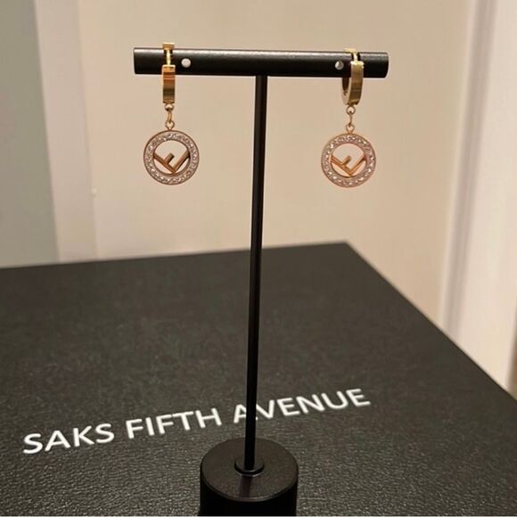 FENDI Gold and Silver HOOP Earrings - Picture 2 of 7